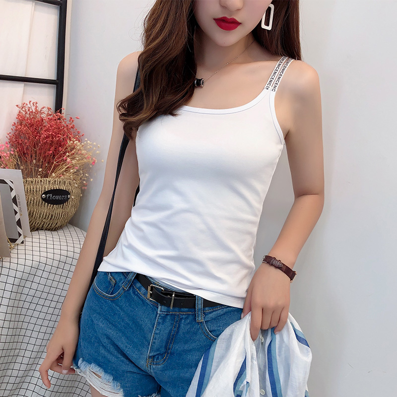 White small harnesses vest woman outside wearing inner lap sports beating undershirt Korean version 100 lap beauty back net red blouses