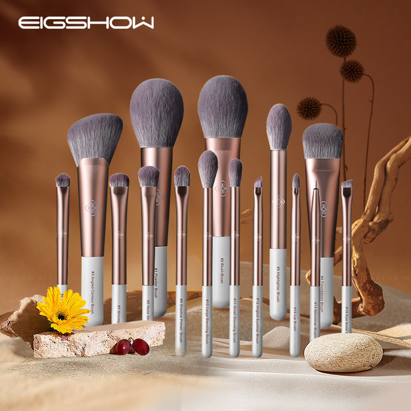 EIGSHOW portable makeup brush suit complete with ultra soft and soft hair travel brush professional make-up cover brush-Taobao