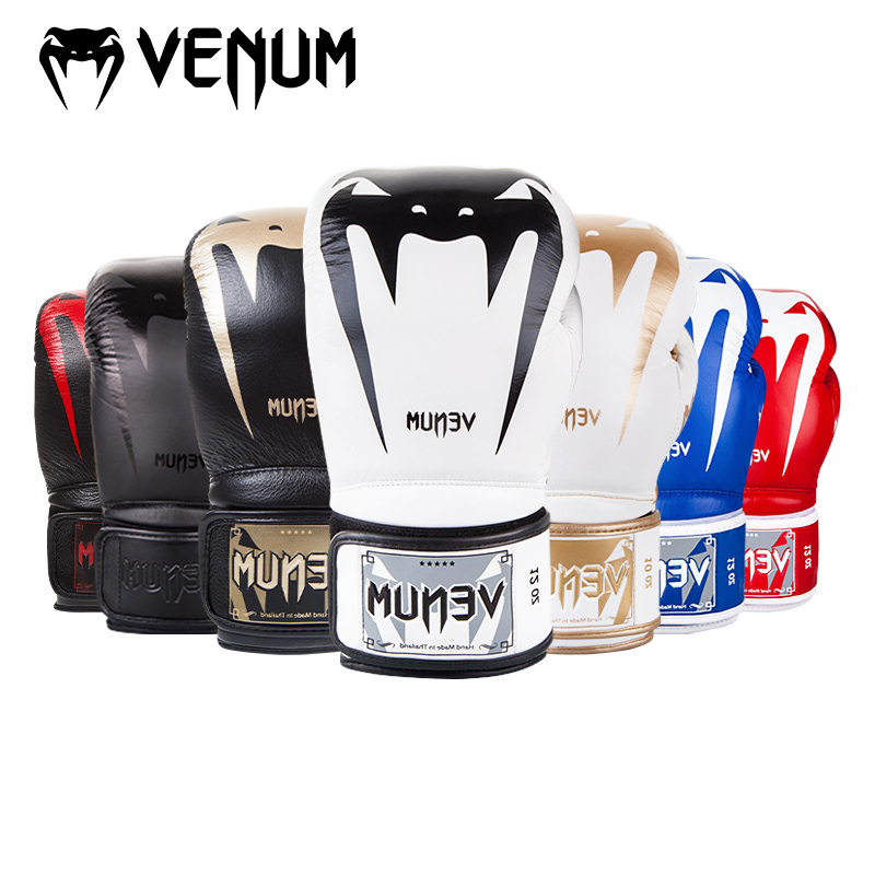 Venum Venom Giant 3.0 Boxing Gloves Genuine Leather Boxing Gloves for Sanda, Muay Thai, Fighting, Men and Women, Sandbag Training