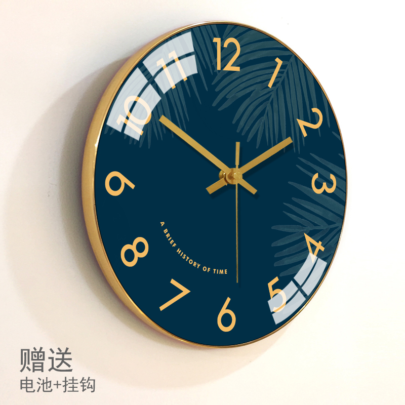 Van modern wall clock Living room Nordic watch wall hanging household fashion Simple watch Bedroom silent clock Creative hanging watch