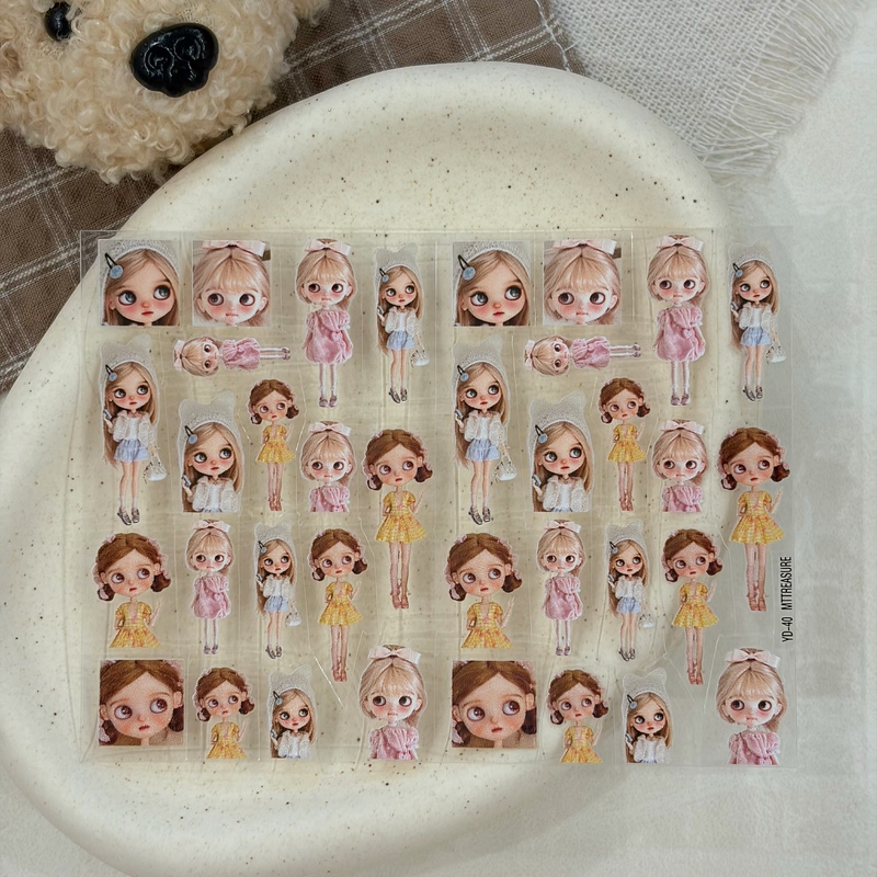 Zznail【Xiaobu Transfer Stickers】Xiaobu Nail Art Vintage Doll Star Transfer Nail Art Stickers Zznail【Xiaobu Transfer Stickers】Xiaobu Nail Art Vintage Doll Star Transfer Nail Art Stickers