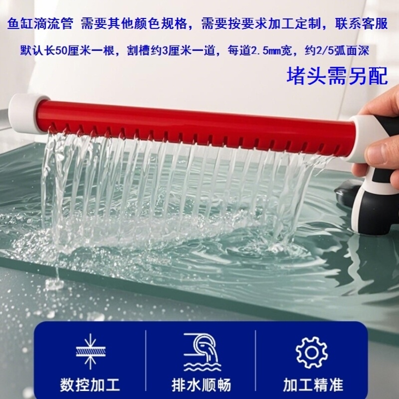 Rainfall Waterfall Gutter Modified with 50cm Black/White Rain Pipe, Drip Separation Box, Filter, Gray