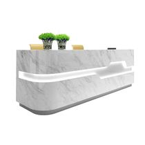 Baking Varnish Front Desk Reception Desk Company Office Brief Modern Imitation Marble Bar Terrace Hotel Beauty Salon