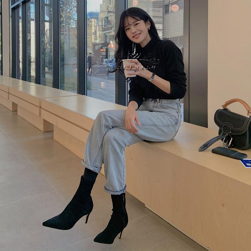 American aolde jeans women's summer high waist was thin nine points harem pants wide leg loose old light blue