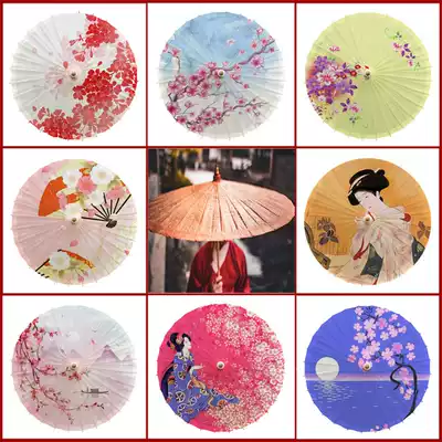 Cherry blossom oil paper umbrella female antique rain sunscreen sunshade Japanese and wind dining room Japanese cuisine hanging ceiling decorative umbrella