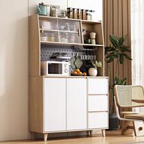 All solid wood sideboard integrated wine cabinet cupboard cabinet tea cabinet storage multi-functional storage simple Nordic