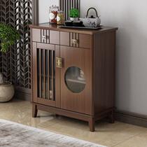 Juxin Chinese tea cabinet tea room storage storage cabinet sideboard living room home solid wood side cabinet against the wall