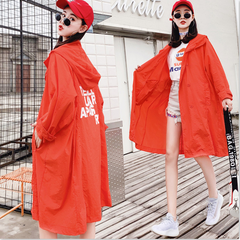 phụ nữ kem chống nắng của trung dài 2020 hè mới của Hàn Quốc phiên bản của loose-fitting lớn đang trăm đội mũ trùm đầu nắng dstormed màu áo mỏng