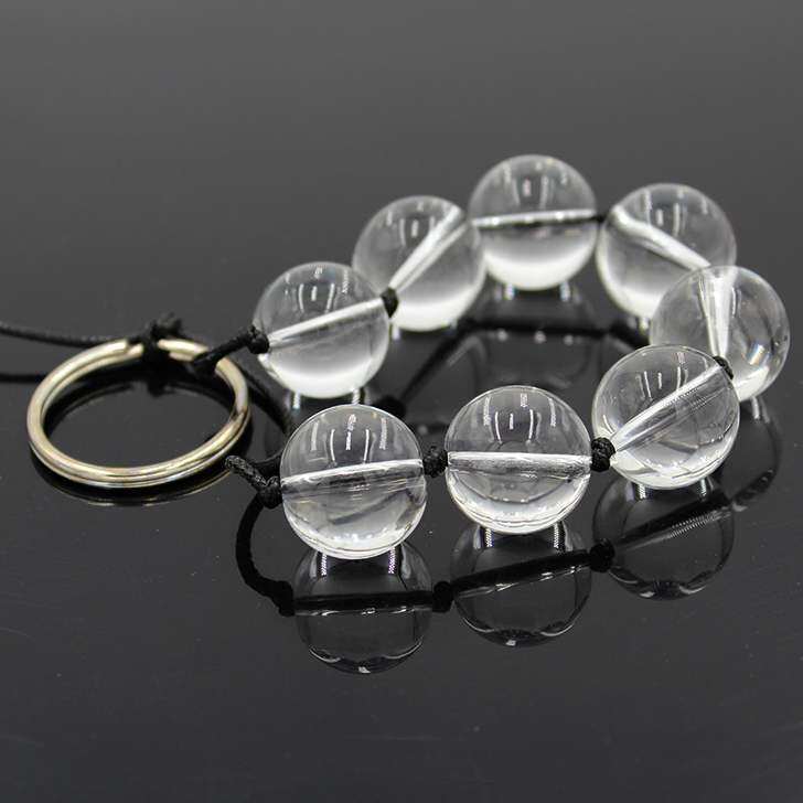 Crystal glass pull beads for men and women backyard anal plug large beaded anal expander adult anal plug sex supplies