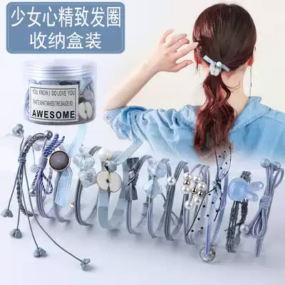 2021 new tie hair rubber band small fresh Korean version of the personality hair ring hair ring net red hair ring female hair accessories adult