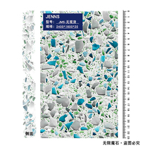 Glass water grinding stone prefabricated customized artificial stone thickened ground retro coloured glass blue aggregate large plate stone