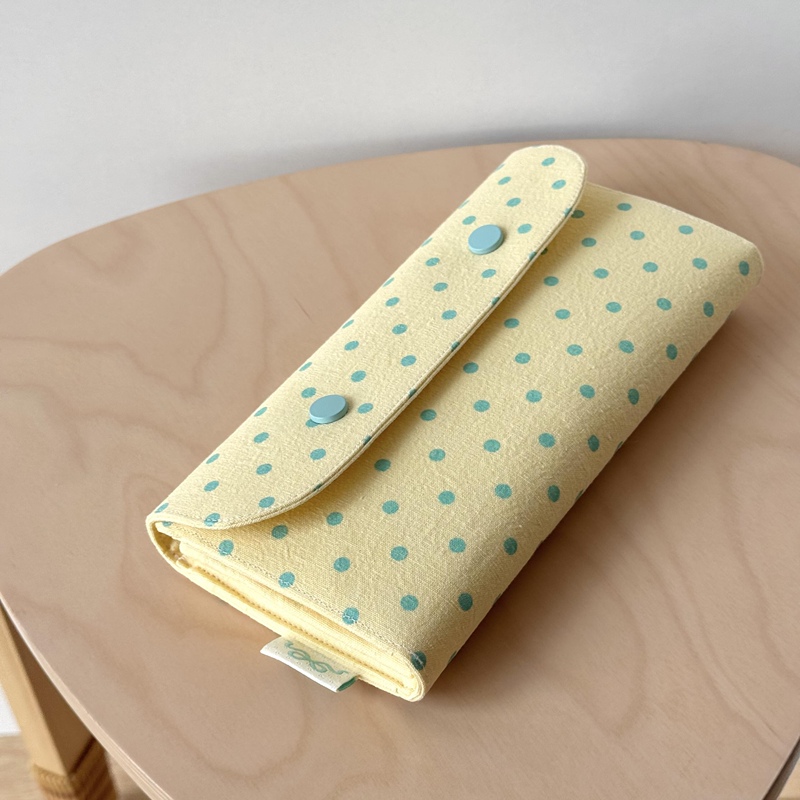 Korean Style New Polka Dot Long Wallet, Document Storage Bag, Travel Carry-On Coin Purse, Multi-Functional Portable Multi-Card Slots Korean Style New Polka Dot Long Wallet, Document Storage Bag, Travel Carry-On Coin Purse, Multi-Functional Portable Multi-Card Slots