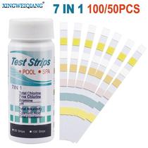 7-in-1 swimming pool test paper residual chlorine ph test paper water quality test paper hot spring water water quality test strip