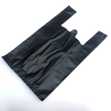 Портативный черный одноразовый мусорный мешок для домашнего использования, маленькая пластиковая майка топ, увеличенная толщина