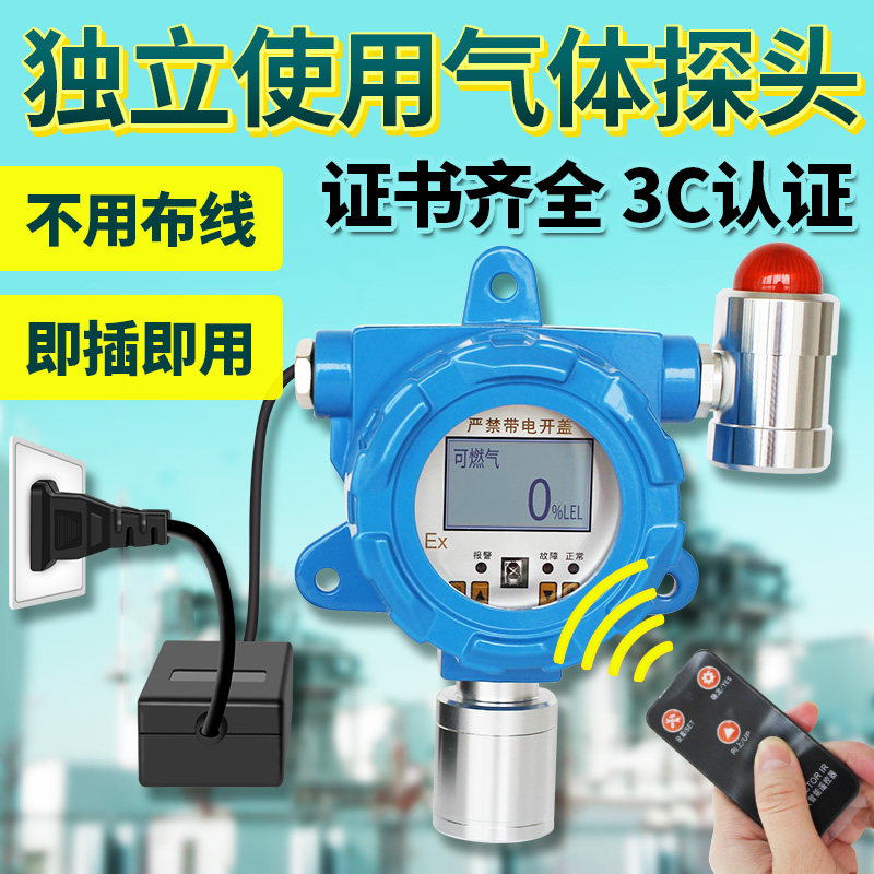 Industrial ammonia gas chlorine formaldehyde hydrogen ethanol xylene VOC ethylene oxide gas siren detector