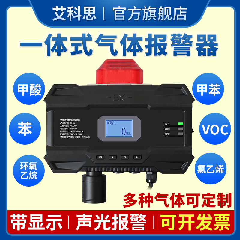 Xylene voc ethylene oxide Siren Detector alcohol methanol concentration ethanol formaldehyde gas detector