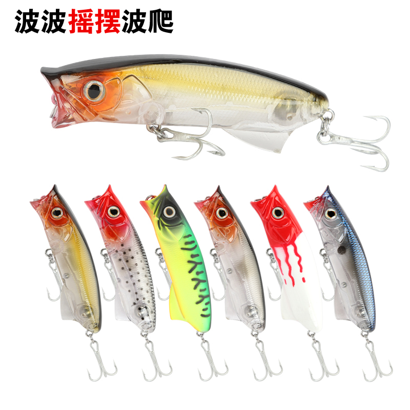 Wave Climbing Lujah Bait Water Surface Afar Water Teaver Bloomer Waves Floating Water Waves Crawling Noise Bass Fish Black Fish Freshwater Sea Fishing