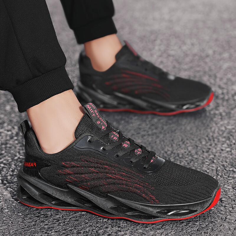X0ANTA0C new autumn breathable mesh flying woven sports men's shoes casual youth running shoes thin mesh shoes