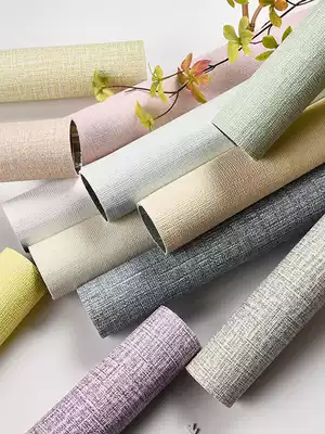 Thickened anti-collision foam wallpaper self-adhesive waterproof moisture-proof linen wall stickers hotel bedroom living room background wall wallpaper