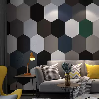 Foam wallpaper self-adhesive waterproof 3D three-dimensional wall sticker bedroom warm soft bag TV background wall wallpaper Nordic wind