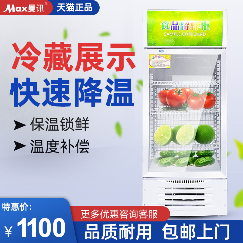 Food sample cabinet kitchen kindergarten small restaurant canteen transparent refrigerator vertical refrigerated fresh-keeping display cabinet