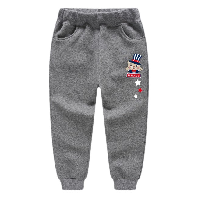 Chàng trai cộng với nhung dày quần mùa thu mặc 2019 trẻ em mới sweatpants Hàn Quốc phiên bản của trẻ em hợp thời trang quần ấm 3 tuổi 6.