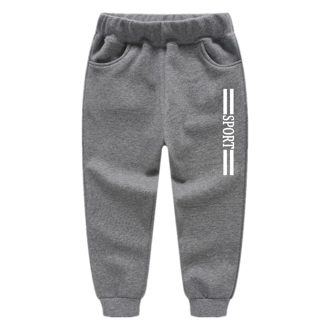 Chàng trai cộng với nhung dày quần mùa thu mặc 2019 trẻ em mới sweatpants Hàn Quốc phiên bản của trẻ em hợp thời trang quần ấm 3 tuổi 6.