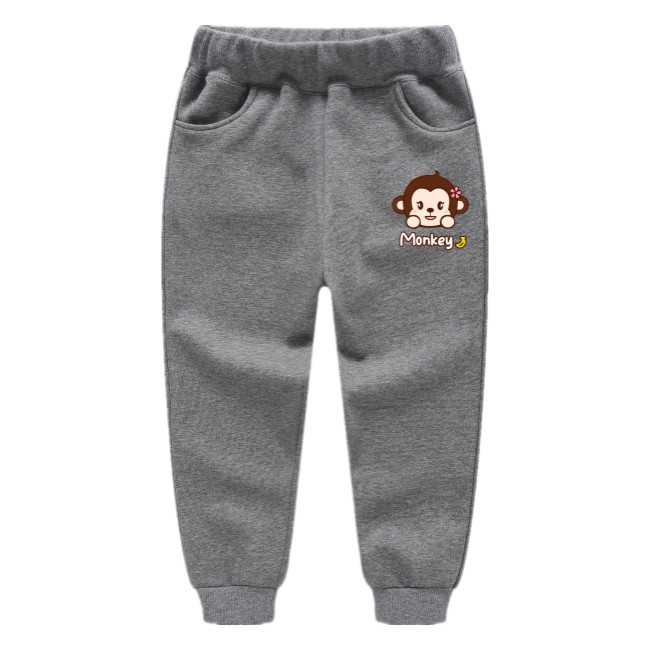 Chàng trai cộng với nhung dày quần mùa thu mặc 2019 trẻ em mới sweatpants Hàn Quốc phiên bản của trẻ em hợp thời trang quần ấm 3 tuổi 6.