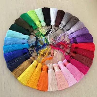 Jingyi handmade short fat exquisite Chinese knot Silk Rayon 5cm Tassel Spike bag pendant pendant