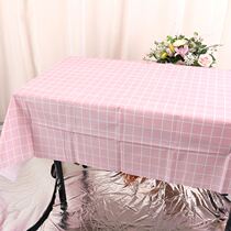 Plastic tablecloth Disposable disposable tablecloth Rectangular plastic birthday decoration Childrens dessert table decoration thickened tablecloth