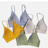 Летний бюстгальтер без косточек, спортивный бюстгальтер, нижнее белье, топ с чашечками, бюстгалтер, с открытой спиной, тонкий ремешок, красивая спина