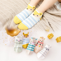 Childrens socks summer thin mesh pure cotton Korean cartoon breathable boy and girl boat socks 1-12 years old children
