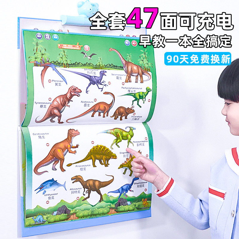 Flip chart with sound early education pinyin learning artifact point reading young children baby enlightenment knowledge alphabet wall sticker