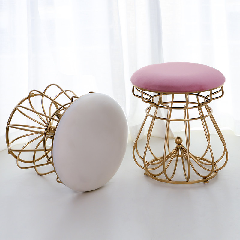 Dresser small stool modern minimalist makeup chair net red ins wind pink bedroom princess girl light luxury chair
