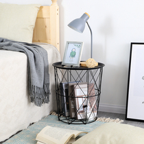 Nordic Sofa Edge A Few Contained Small Tea Table Mini Bedroom Bedside Table Iron Art Nordic Small Round Table Brief