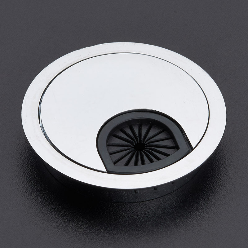 Thickened Metal Wearing Wire Box Hole Cover Alloy Routing Hole Computer Desktop Routing Hole Lid Drilling 58mm Cover