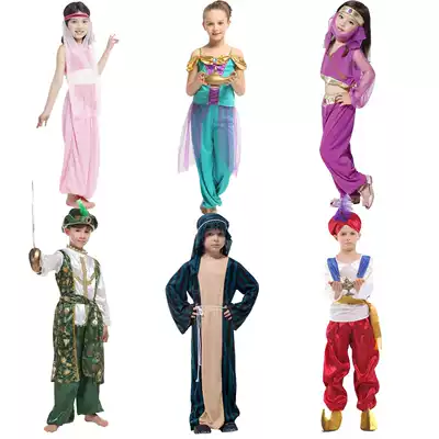 Children's Halloween costume prom show cos Aladdin Arabic style Princess Prince samurai clothes