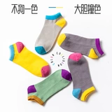 Носки для лодок Мужчины и женщины летом, стерилизация и запах -защищенные тонкие носки, корейская версия с низким содержанием хлопковых носков невидимы