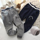 Boys' pants, spring and autumn, plus velvet, one-piece velvet sweatpants, girls' sweatpants, baby outer wear, children's warm thin velvet winter