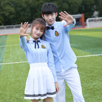Sixth grade high school and primary school students graduation photo class uniforms childrens recitation and chorus performance out of junior high school college style school uniforms