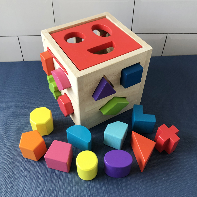 Shape pairing block box cognitive geometry Cissero baby Mon's early teaching intelligence toy 1 year old