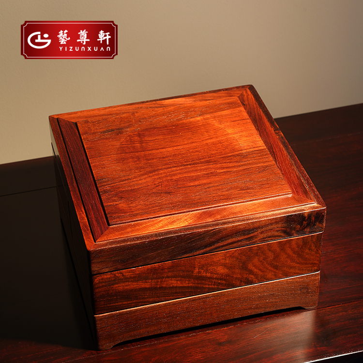 Yizunxuan mahogany fruit box cozhi rosewood big red rosewood jewelry storage box tenon and mortise structure gift collection