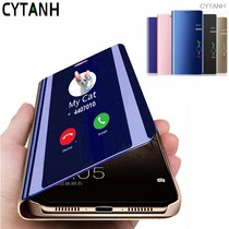 Case for Huawei Y9 2019 Y5 Y6 Prime 2018 Y7 Pro Mirror Flip
