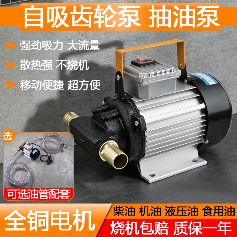 Self-Priming Gear Oil Pump, Electric Portable High-Power 220V Diesel Hydraulic Oil High-Viscosity Oil Pumping and Refueling Machine Self-Priming Gear Oil Pump, Electric Portable High-Power 220V Diesel Hydraulic Oil High-Viscosity Oil Pumping and Refueling Machine