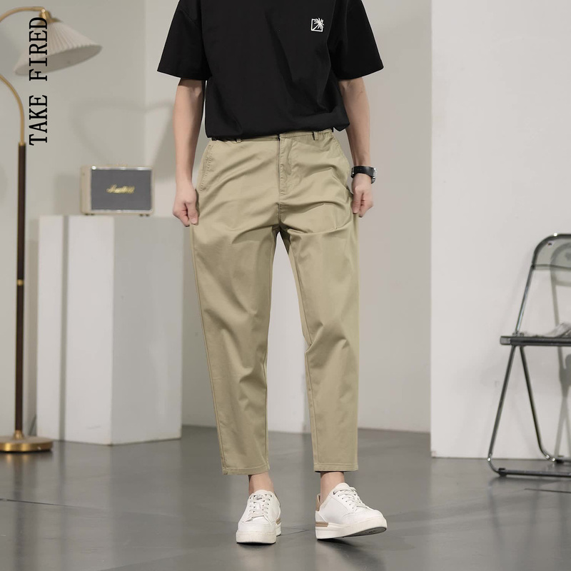 Spring, Summer, Autumn, Winter 2026 New Tapered Straight-Leg Cropped Pants for Men, Loose and Versatile Casual Pants, Light Business Men's Pants Spring, Summer, Autumn, Winter 2026 New Tapered Straight-Leg Cropped Pants for Men, Loose and Versatile Casual Pants, Light Business Men's Pants