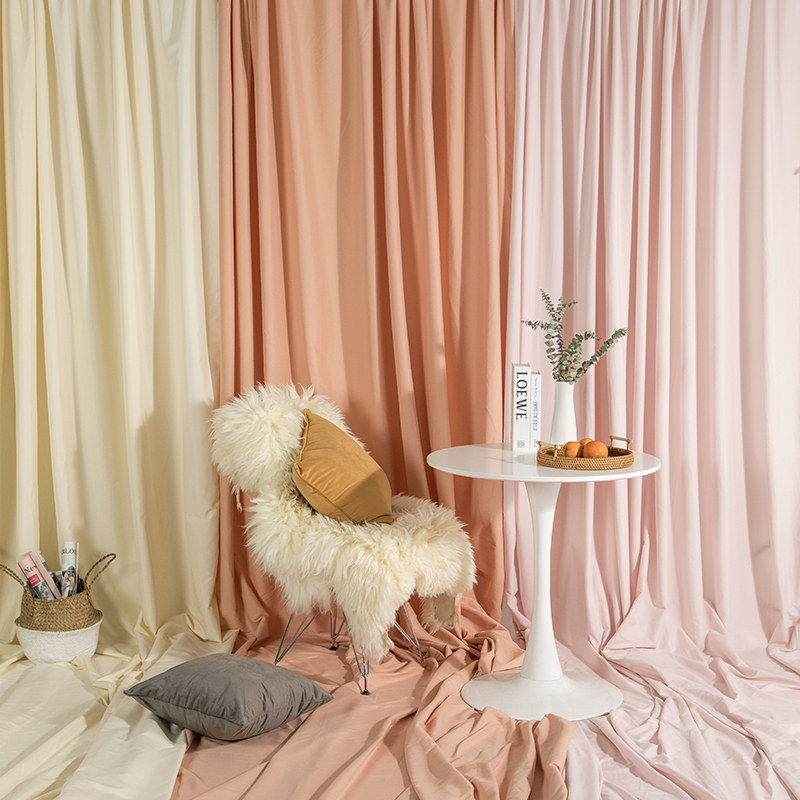 ins net red photo background cloth shooting Taobao scene props curtain net red anchor live broadcast large size hanging cloth background wall light gray decorative set wall children's clothing ornaments