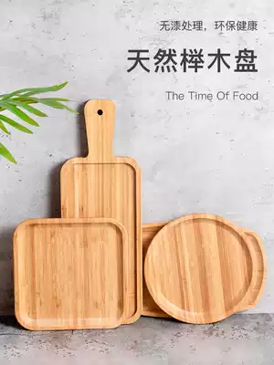 Gourmet dessert photo props pendulum ornaments baking cake wooden tray background cloth snack fruit plate photography props ins style Japanese beech wood breakfast solid wood tray