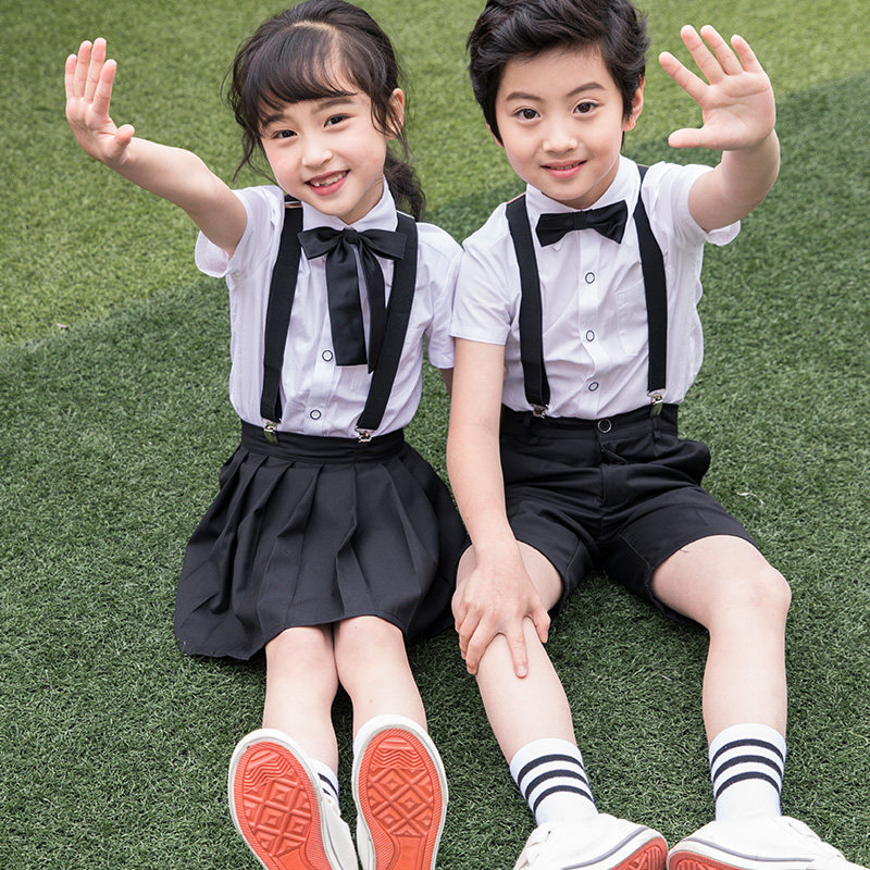 Children's dress Men's June 1 Children's Day shorts hug baby bag set student chorus dress flower girl dress male summer Han