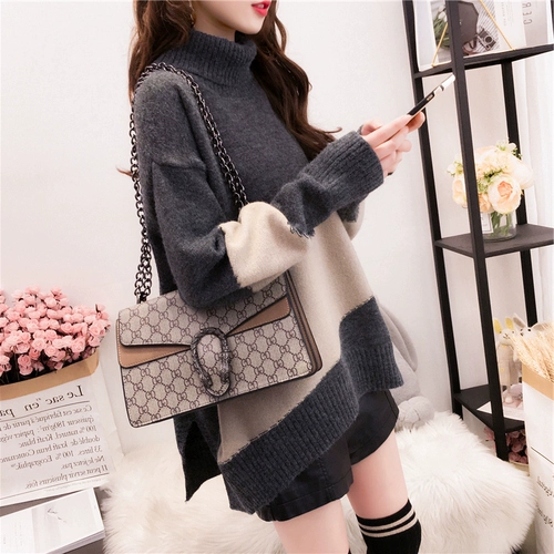 Свитер, трикотажная куртка, оверсайз, увеличенная толщина, коллекция 2022, в корейском стиле, в западном стиле