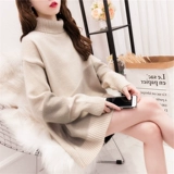 Свитер, трикотажная куртка, оверсайз, увеличенная толщина, коллекция 2022, в корейском стиле, в западном стиле